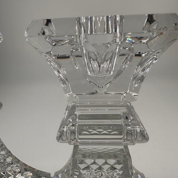 Waterford Wedding Heirloom Collection 6.25” crystal candlestick pair, EUC - Picture 6 of 13